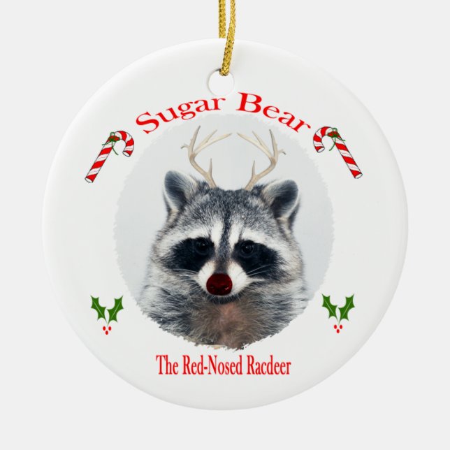 prydnadsockerbjörn julgransprydnad keramik (Framsidan)
