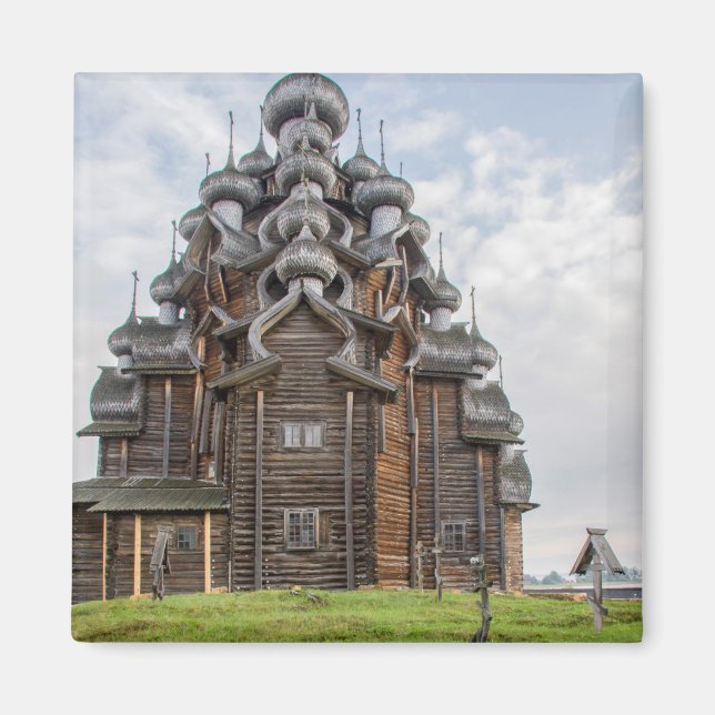 Prydnadsrik träkyrka, Ryssland Magnet (Framsidan)