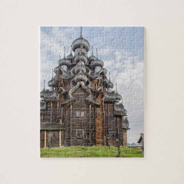 Prydnadsrik träkyrka, Ryssland Pussel (Vertikal)