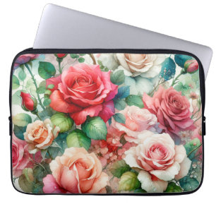 Prydnadsrosmönster Laptop Fodral