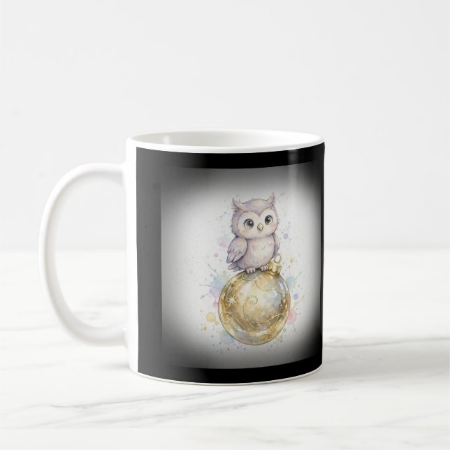Prydnadsugglas jul kaffemugg (Vänster)