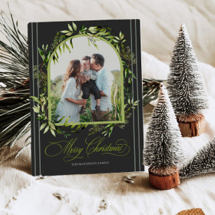 Prydnadsväxter Jul Holiday Fotokort Julkort