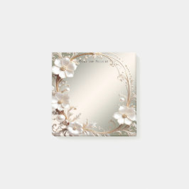 Prydnadsvit blomsterram Post it-lappar Post-it Block