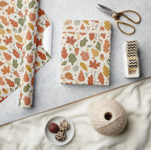 Prylar Boho Höstlöv Akvarell Presentpapper