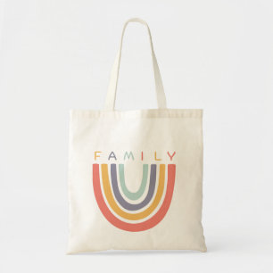 Prylar Familj Rainbow Grafisk Boho Tygkasse