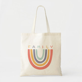 Prylar Familj Rainbow Grafisk Boho Tygkasse