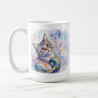 Prylar i akvarell Katt Konstmugg - Drömsk G Kaffemugg