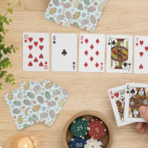 Prylar Pastell Söta Påskägg Blommönster Casinokort
