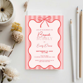 Prylar Retro Kant Brunch & Bubbly Inbjudningar