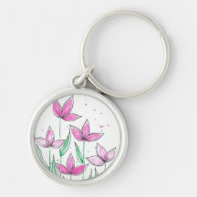 Prylar Rosa Akvarellblommor