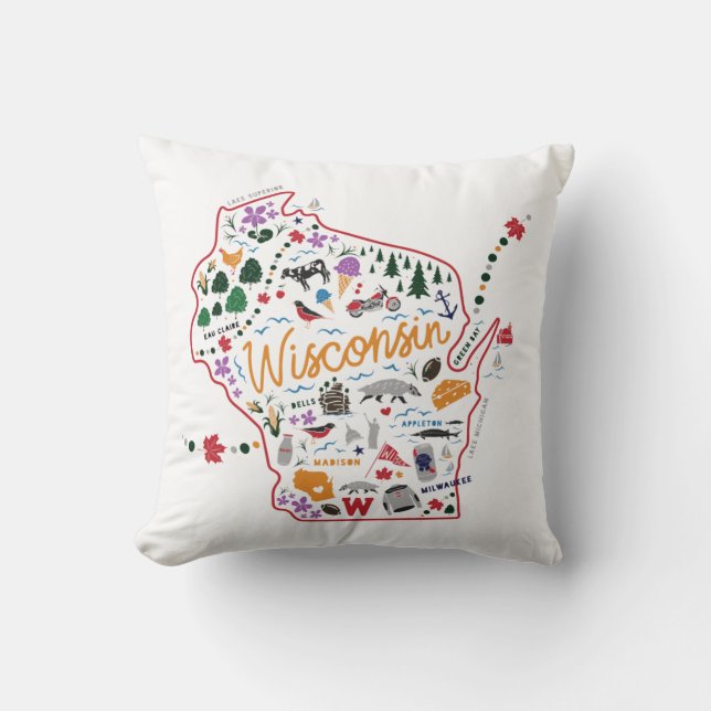 Prylar Wisconsin Kudde (Framsida)