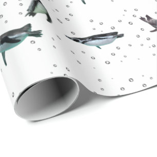 Pryliga pingviner presentpapper (välj färg)