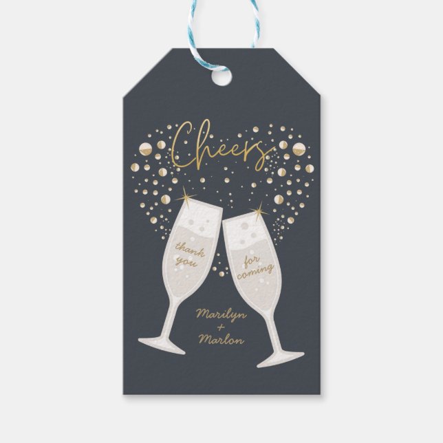 Pryllyst Tack Champagne Tack Presentetikett (Framsidan)