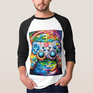 PS5 Xbox-spelkonsolstyrenhet - Neon Nedfläckad T Shirt