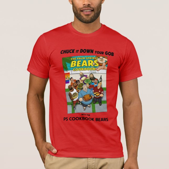 PS Cookbook Bears T-Shirt med text (Framsida)