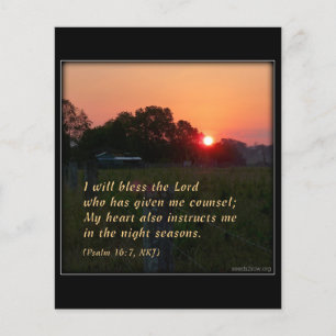 Psa 16v7 - Lord Ge Me Counsel Flygblad