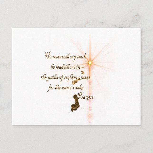 Psa 23.3 Herren är min skärva Vykort (Framsida)