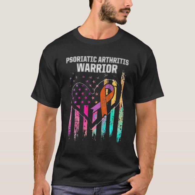 PSA Psoriatic Arthritis Investigate Warrior Awaren T Shirt (Framsida)