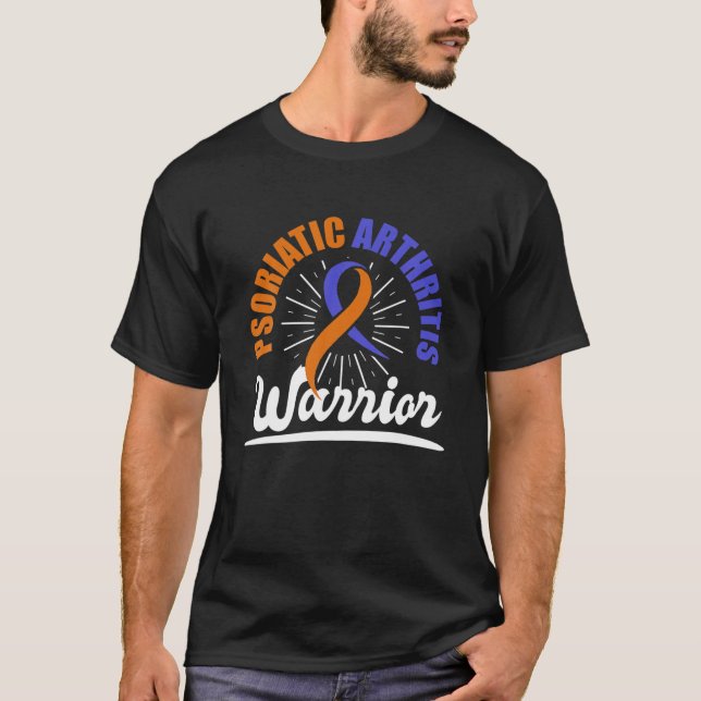 PSA Psoriatic Arthritis Warrior Awareness T Shirt (Framsida)