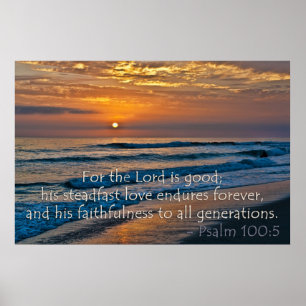 Psalm100:5solnedgången avbildar poster