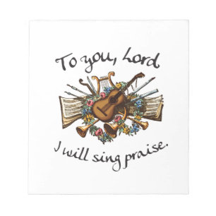 Psalm101:1 - vintagemusikalillustration anteckningsblock