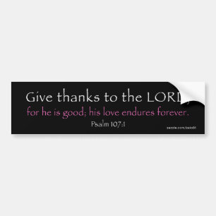 Psalm107:1 Bildekal