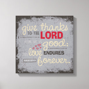 Psalm107:1 Canvastryck