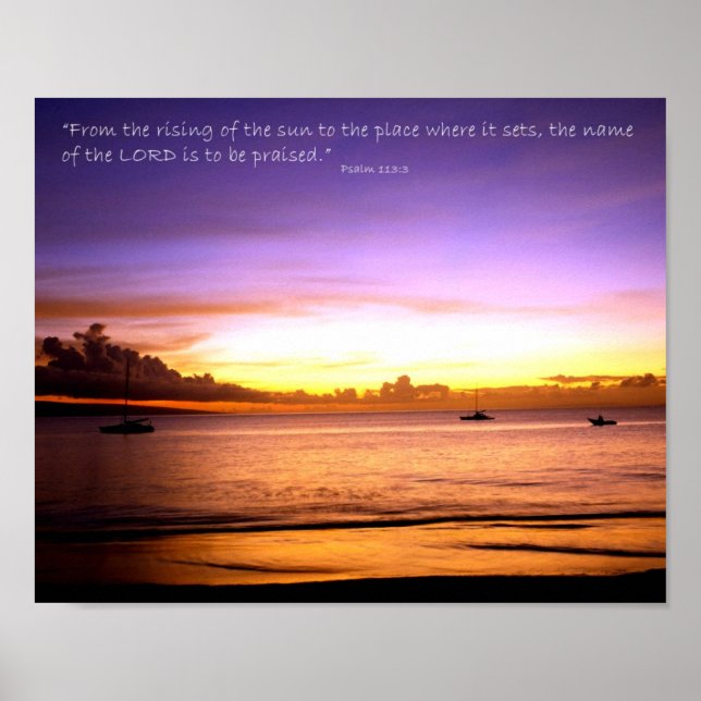 Psalm113:3 Poster (Framsidan)
