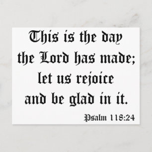 Psalm118: 24 vykort