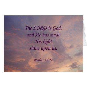 Psalm118:27Lord Vara Gud Hälsningskort