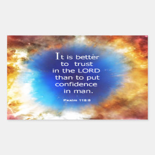 Psalm118:8 Rektangulärt Klistermärke