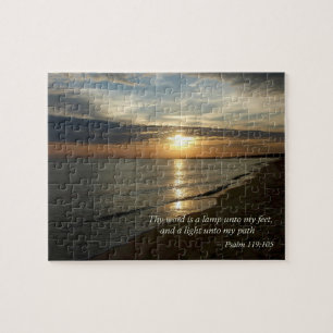 Psalm119:105 är Thy ord en lampa Pussel