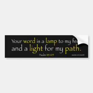 Psalm119:105 Bildekal
