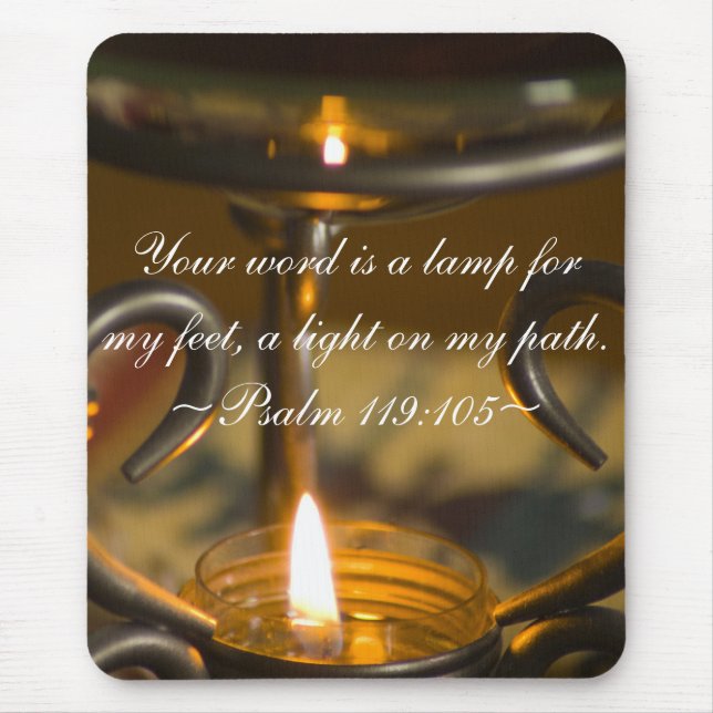 Psalm119:105 Mousepad Musmatta (Framsidan)