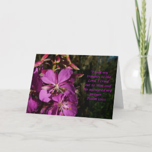 Psalm120:1Psalm av uppmuntranblommakortet Kort