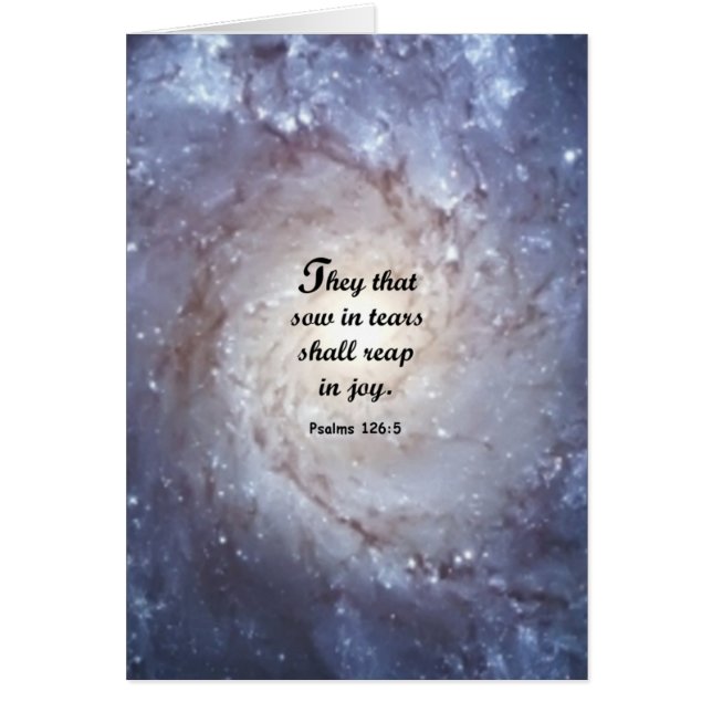 Psalm126:5 Hälsningskort (Framsidan)