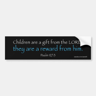 Psalm127:3 Bildekal