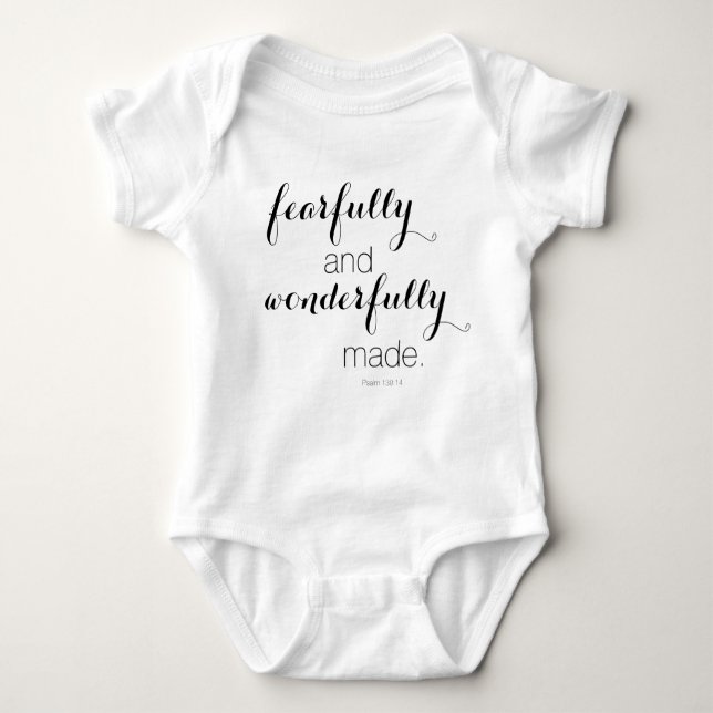 Psalm139:14 "fearfully och wonderfully gjort ", t-shirt (Framsida)