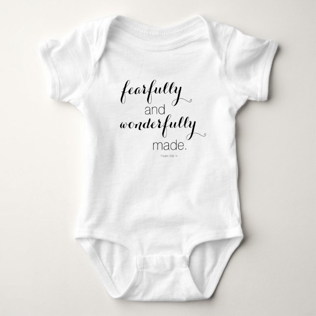 Psalm139:14 "fearfully och wonderfully gjort ", tröja (Framsida)