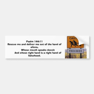 Psalm144:11 räddar mig från utomjordingar bildekal