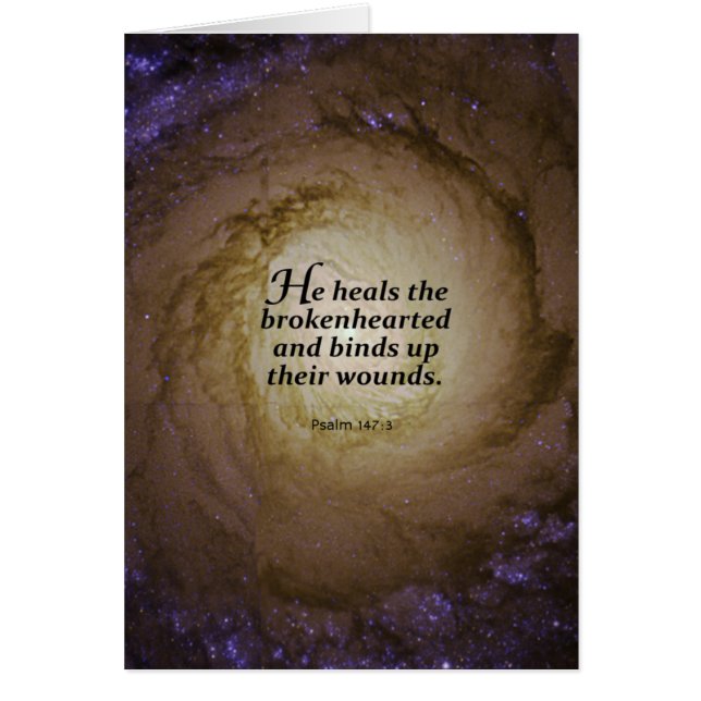 Psalm147:3 Hälsningskort (Framsidan)