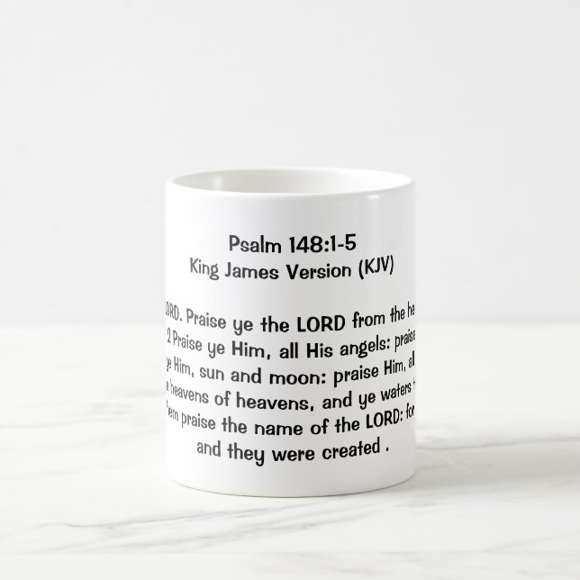 Psalm148:1 - 5 kaffemugg (Center)