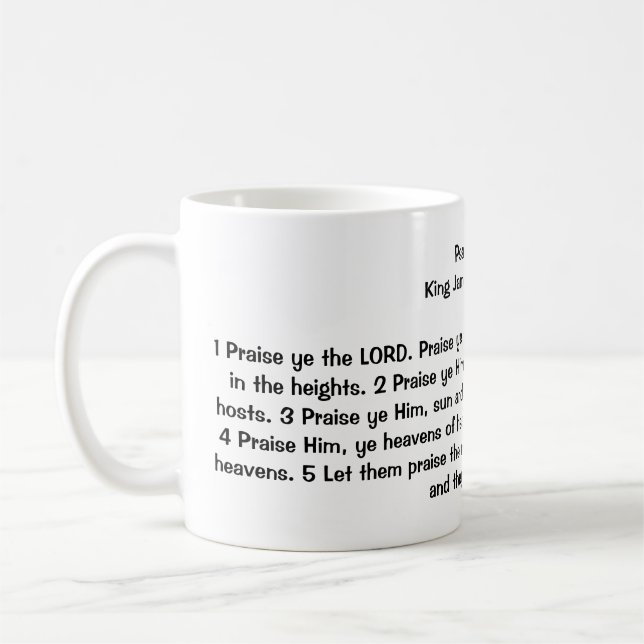 Psalm148:1 - 5 kaffemugg (Vänster)