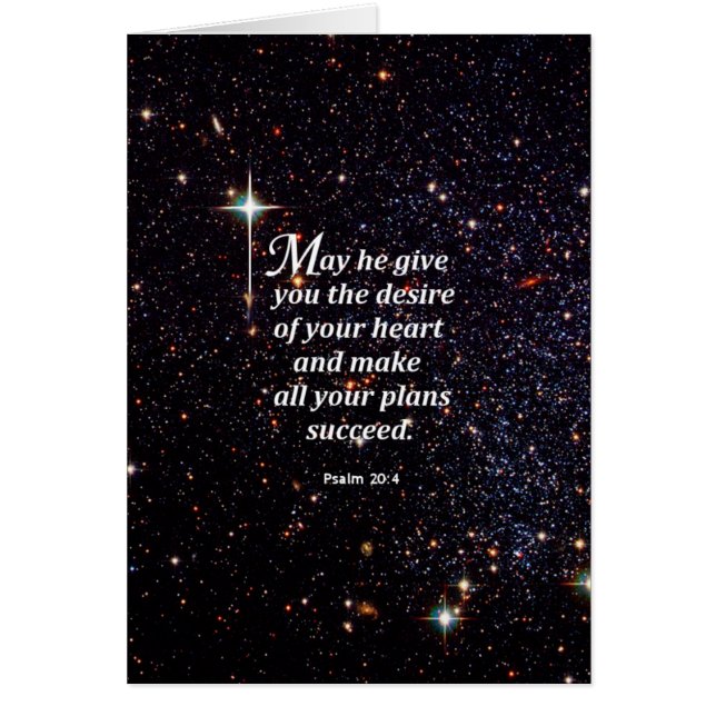 Psalm20:4 Hälsningskort (Framsidan)