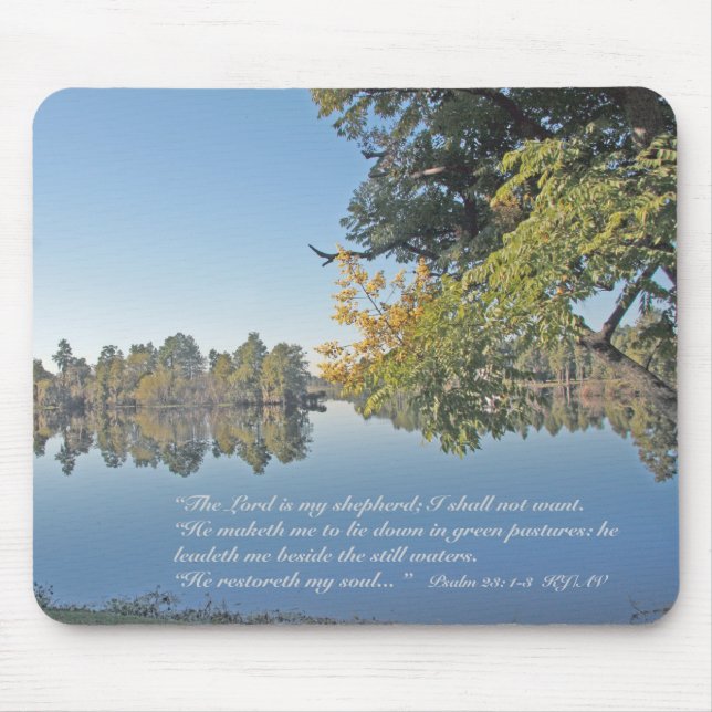 Psalm23:1 - 3 Scripture Mousepad Musmatta (Framsidan)