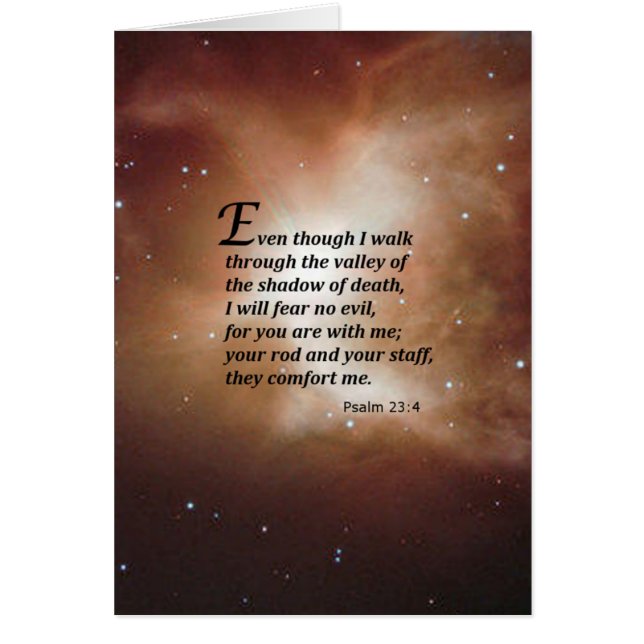 Psalm23:4 Hälsningskort (Framsidan)