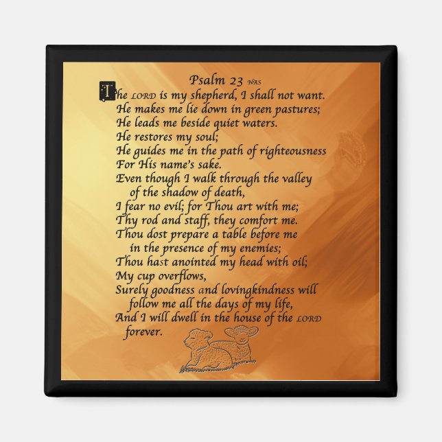 Psalm23 Magnet (Framsidan)