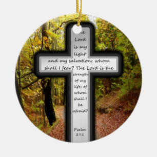 Psalm27:1 Julgransprydnad Keramik