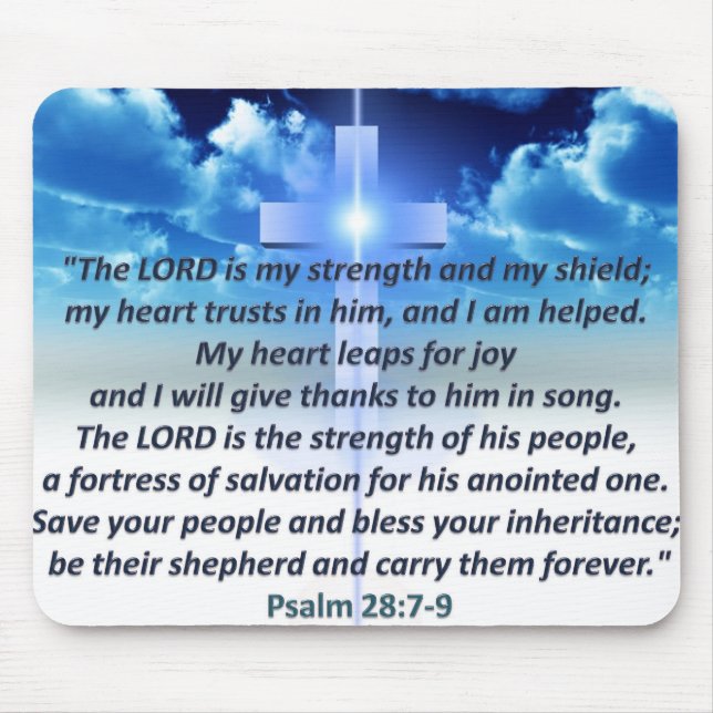 Psalm28:7 - 9 musmatta (Framsidan)