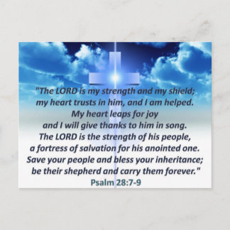 Psalm28:7 - 9 vykort